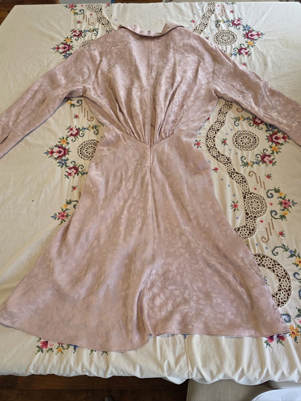 Zadig And Voltaire 100% Silk Rozo Jacquard Leopard Print Lilac dress Size XS - Picture 10 of 16
